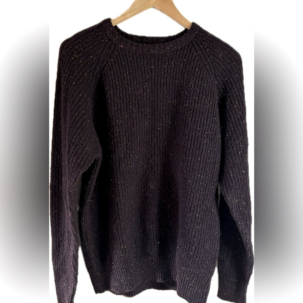 WEATHERPROOF VINTAGE Wool Blend Fleck Crew Neck Sweater